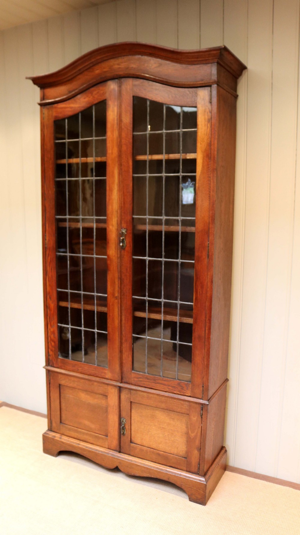 Solid Oak Cabinet Bookcase View IV