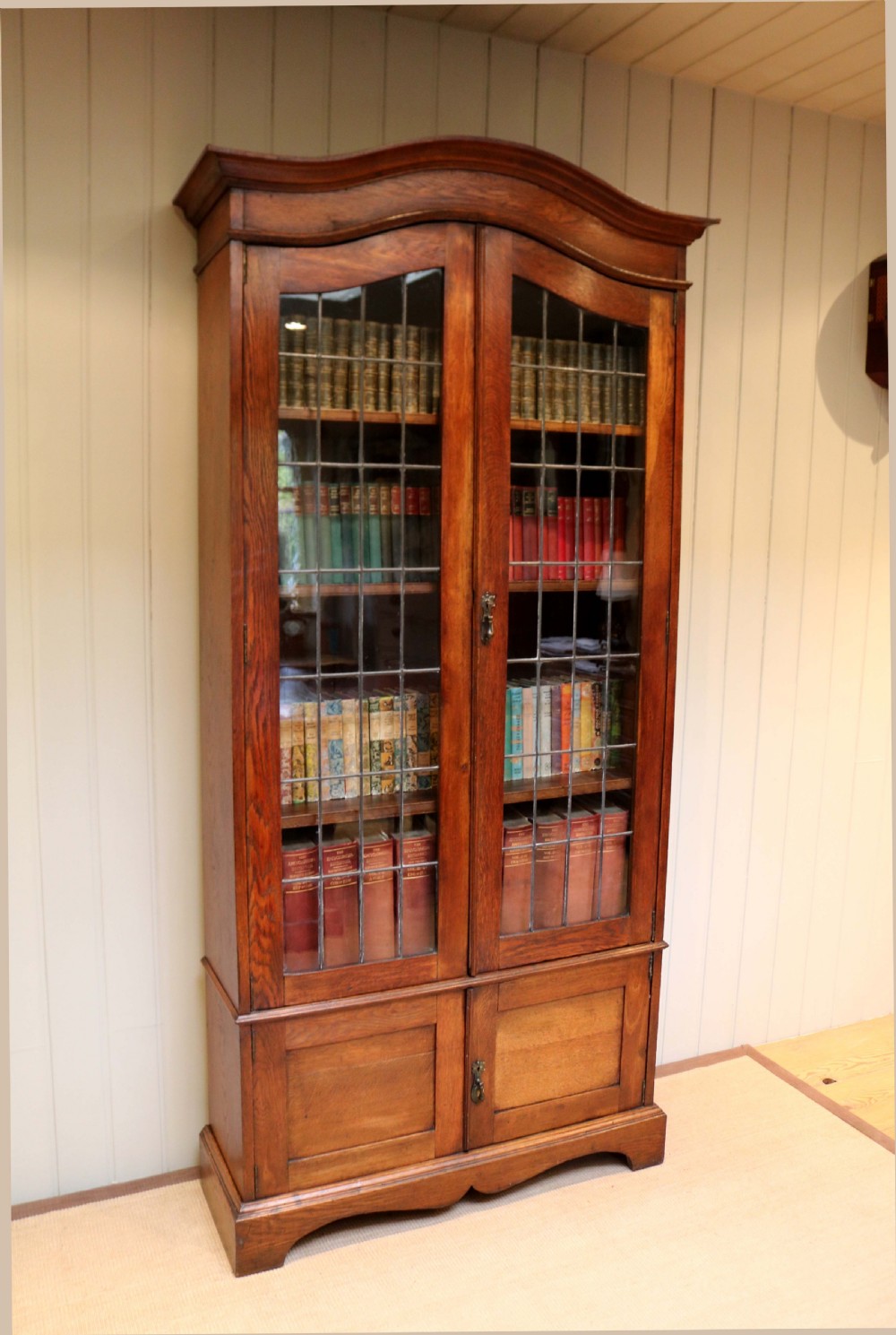 Solid Oak Cabinet Bookcase View V