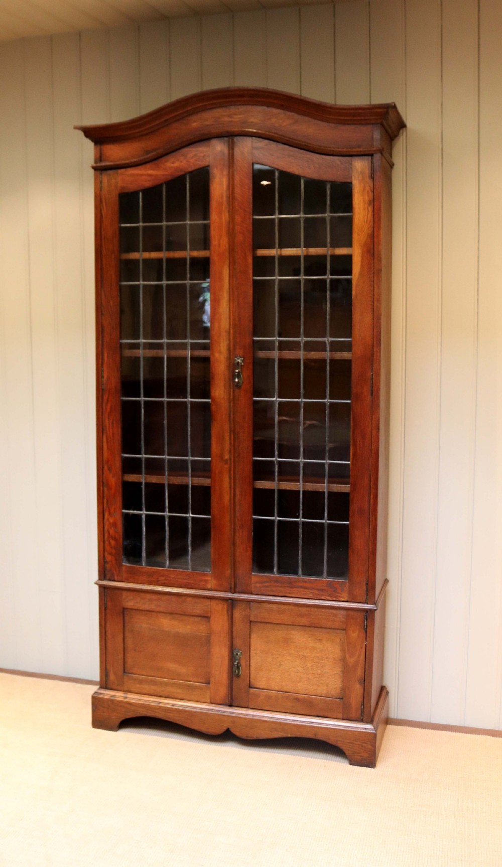 Solid Oak Cabinet Bookcase View VI