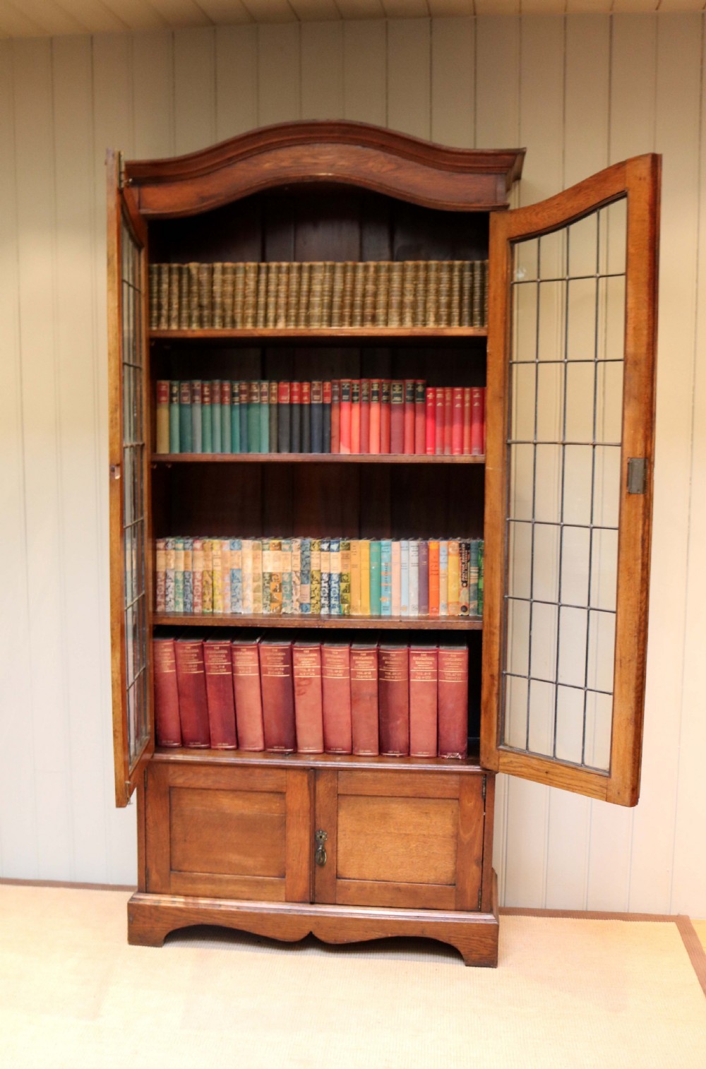 Solid Oak Cabinet Bookcase View VII