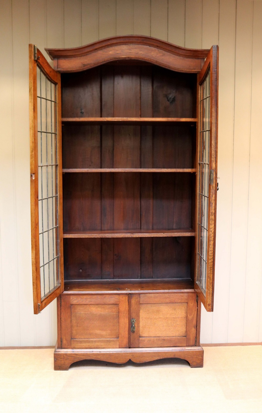 Solid Oak Cabinet Bookcase View VIII