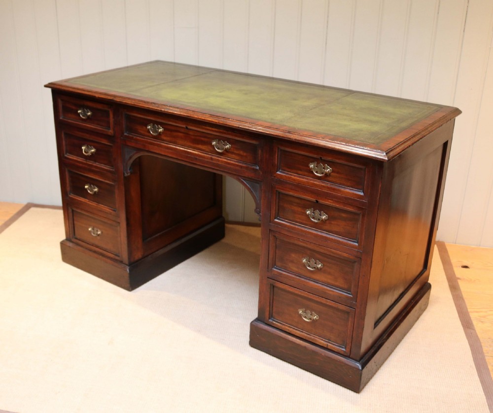 Substantial Mahogany Pedestal Desk View IV