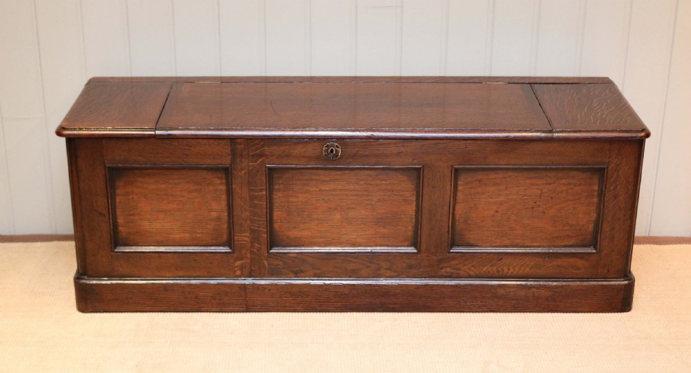 Long Solid Oak Coffer