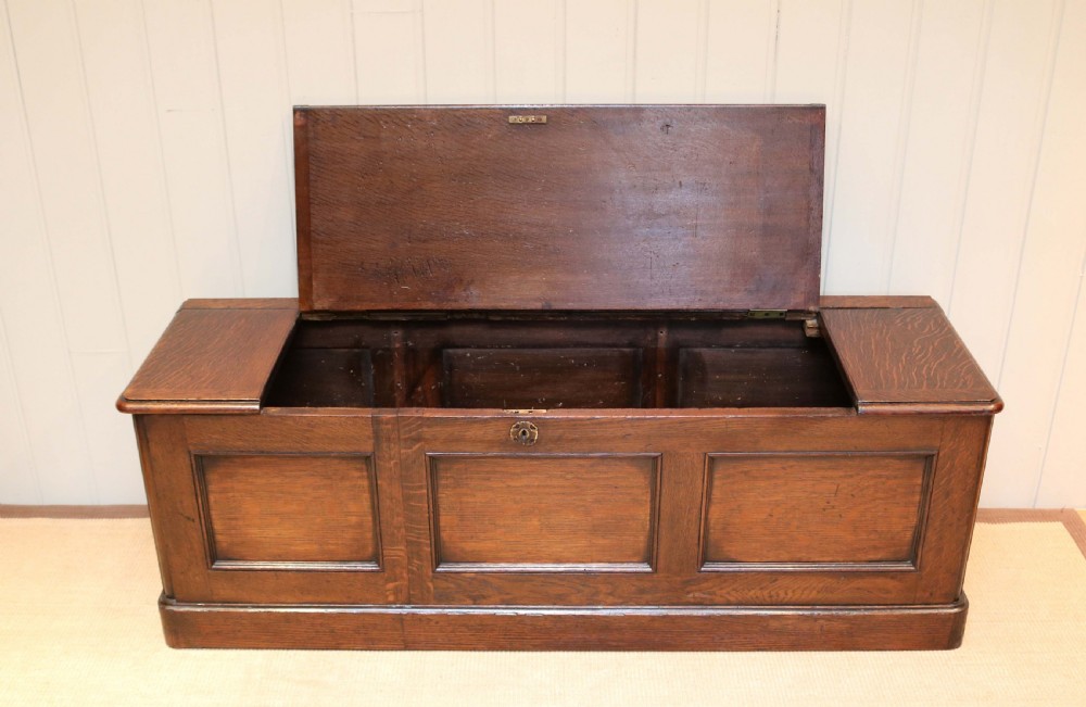 Long Solid Oak Coffer View III