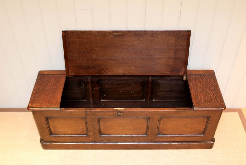 Long Solid Oak Coffer View V