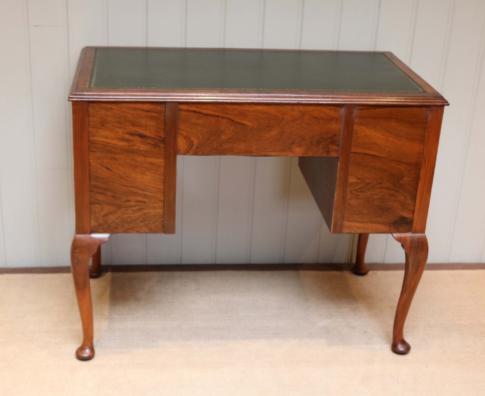 Burr Walnut Kneehole Writing Desk  View VII