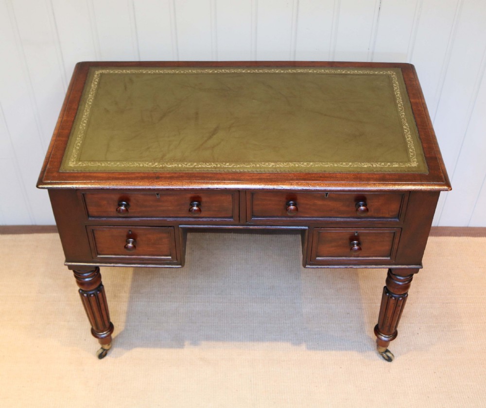 Mahogany Kneehole Desk  View V