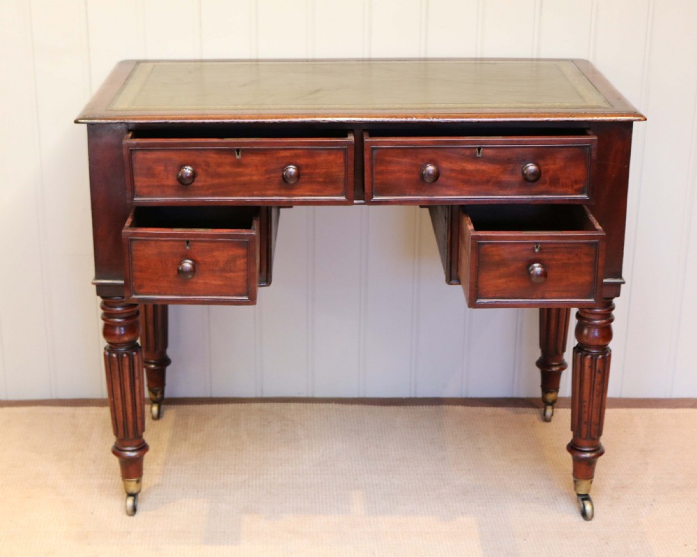 Mahogany Kneehole Desk  View VII
