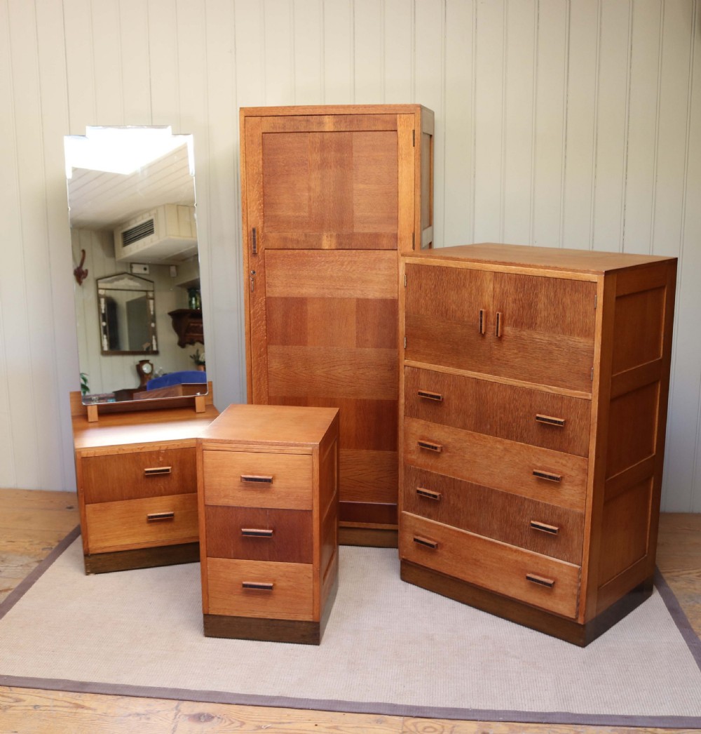 Art Deco Oak Bedroom Suite View V