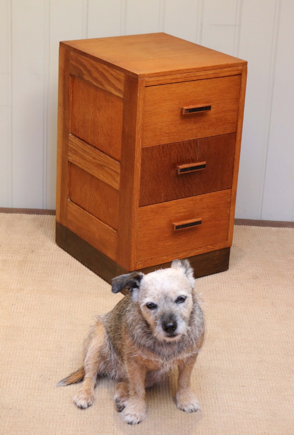 Art Deco Oak Bedside Cabinet  View V