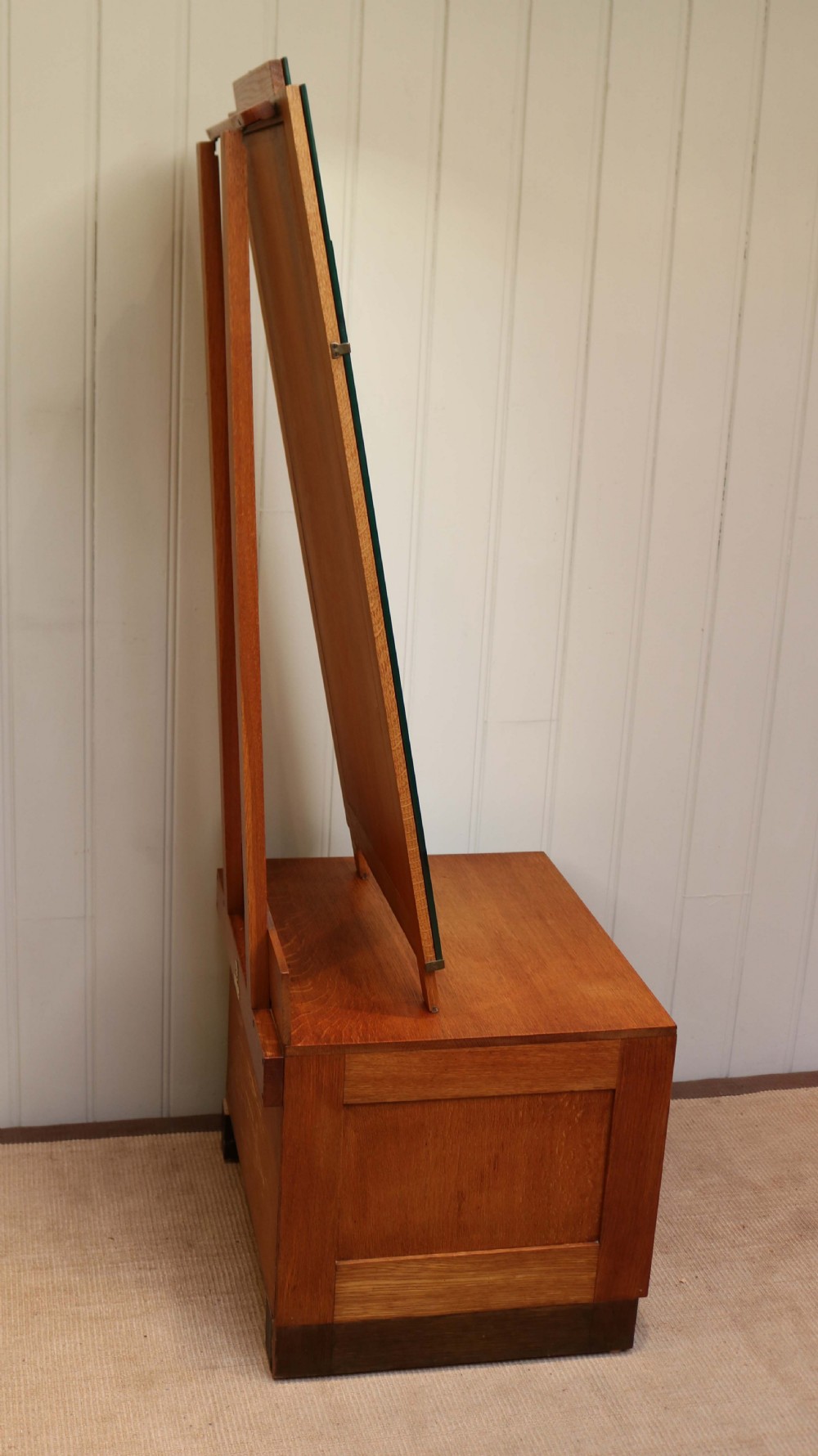 Art Deco Oak Mirrored Cabinet View V