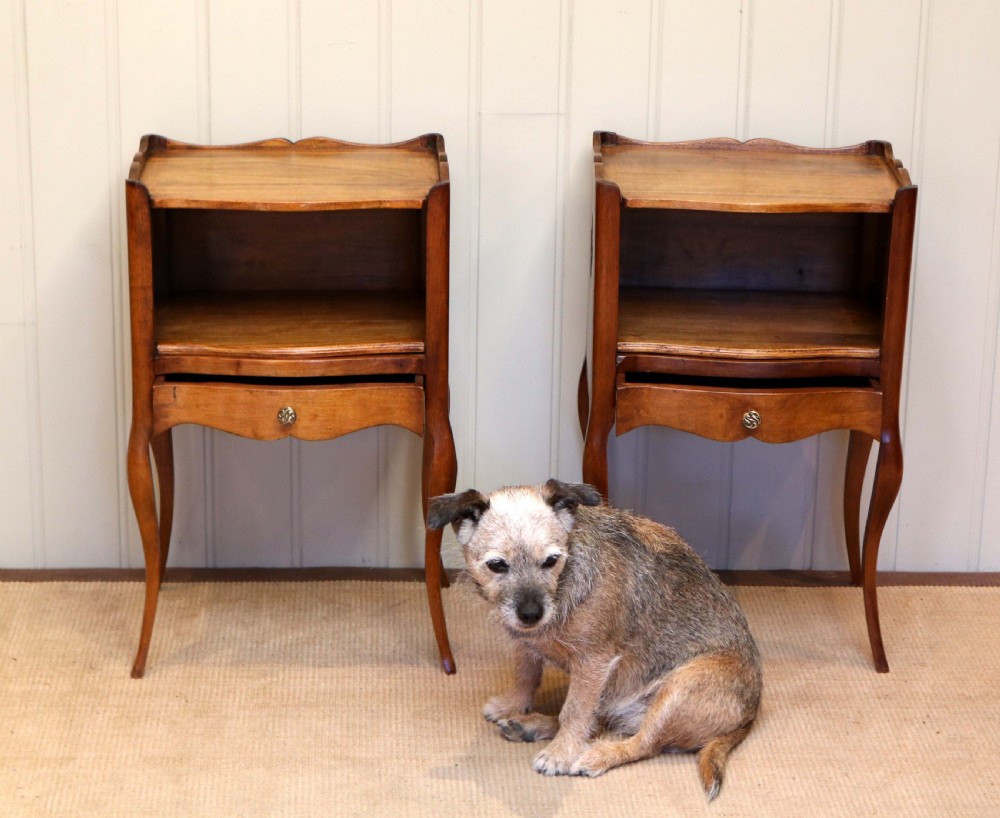 Pair Of French Cherry Wood Bedside Cabinets View VII