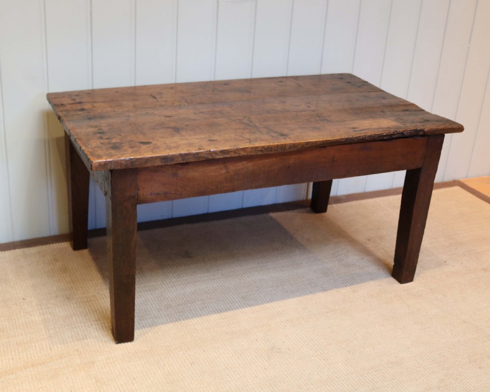 Rustic Low Cherry Wood Table  View II
