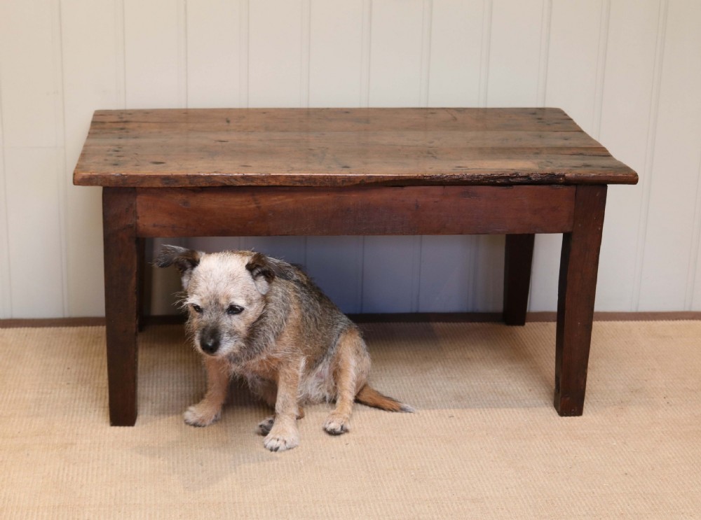Rustic Low Cherry Wood Table  View IX