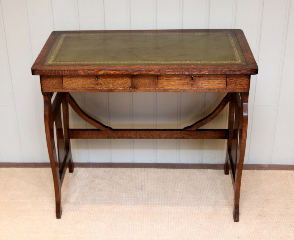 Arts And Crafts Inspired Oak Writing Desk