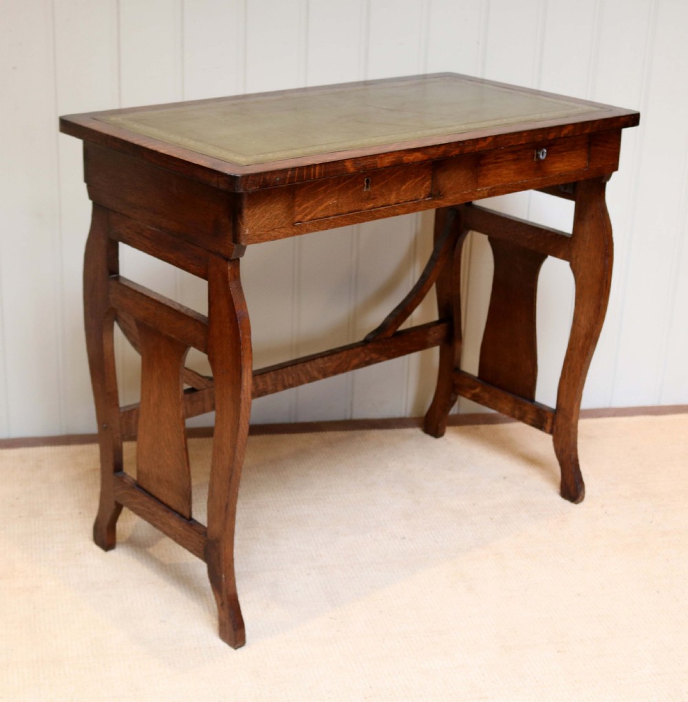 Arts And Crafts Inspired Oak Writing Desk View IV