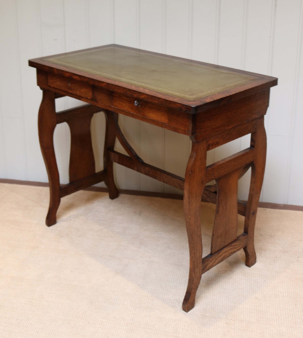 Arts And Crafts Inspired Oak Writing Desk View V