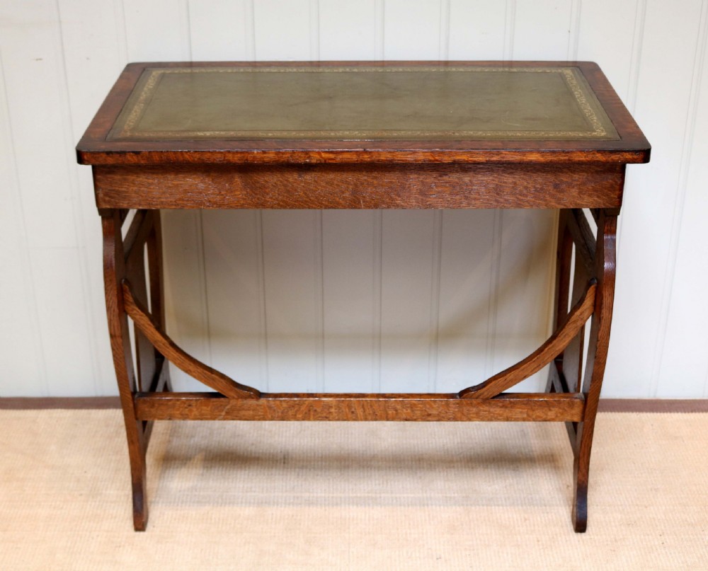 Arts And Crafts Inspired Oak Writing Desk View VII