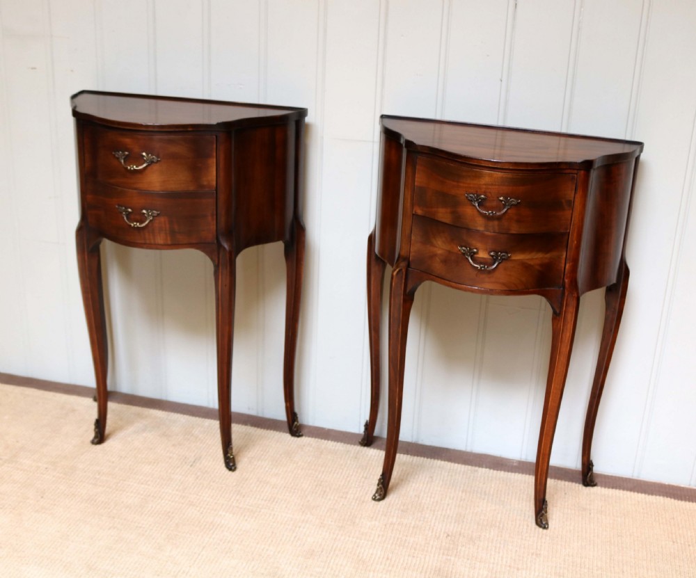 Pair Of French Cherry Wood Bedside Cabinets View VII
