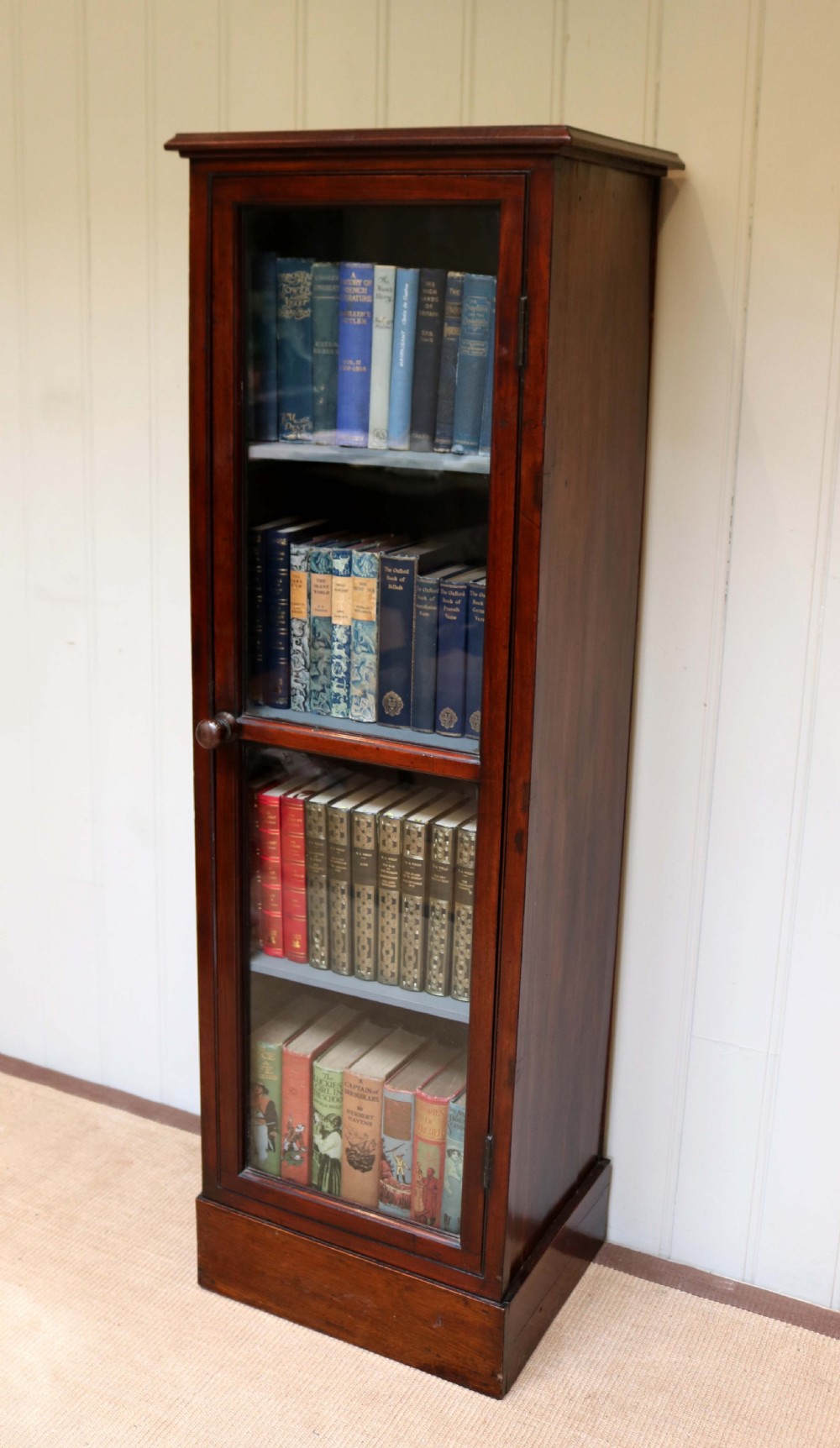 Tall Slim Mahogany Glazed Cabinet View IV