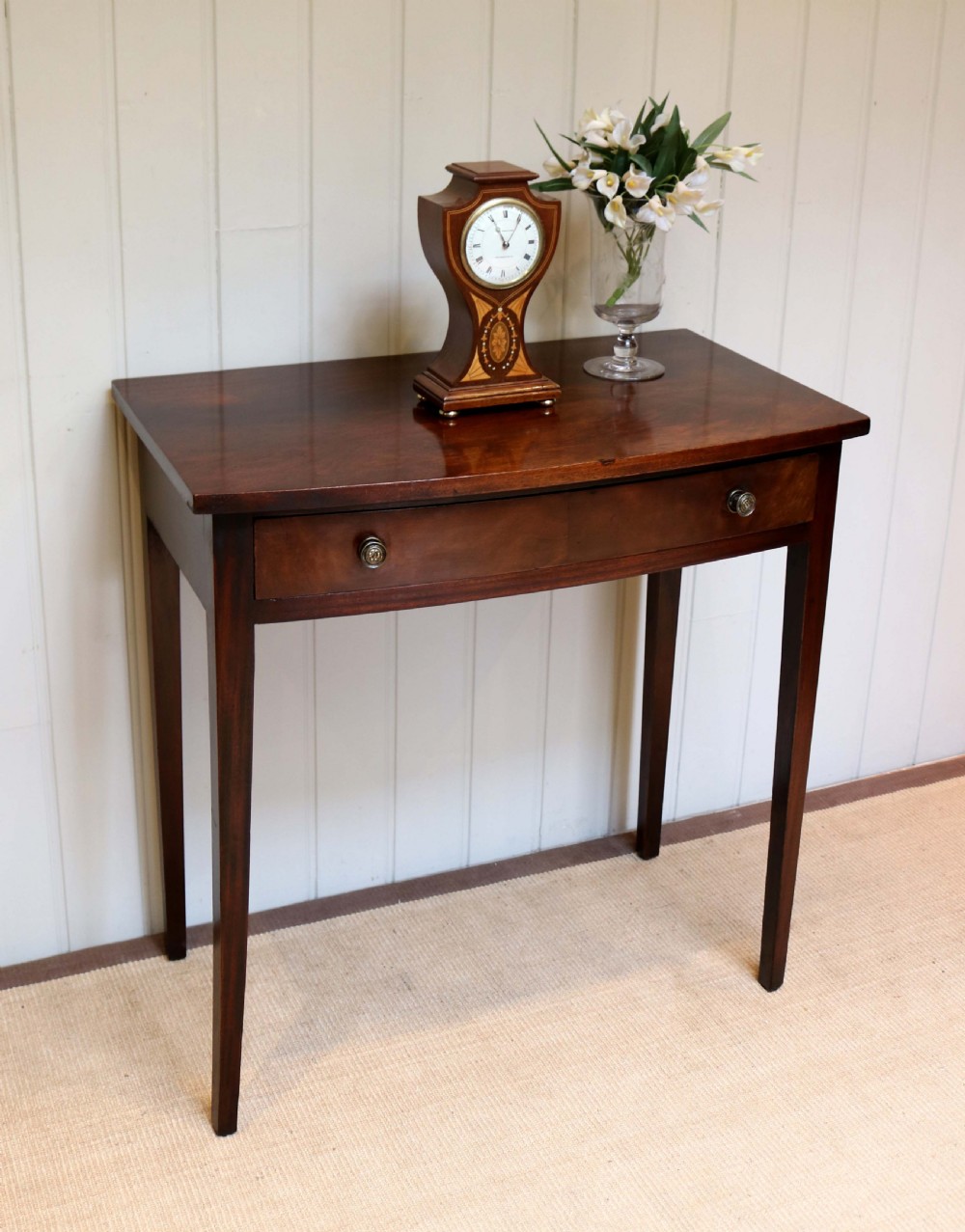 Edwardian Mahogany Bow Front Table  View VII