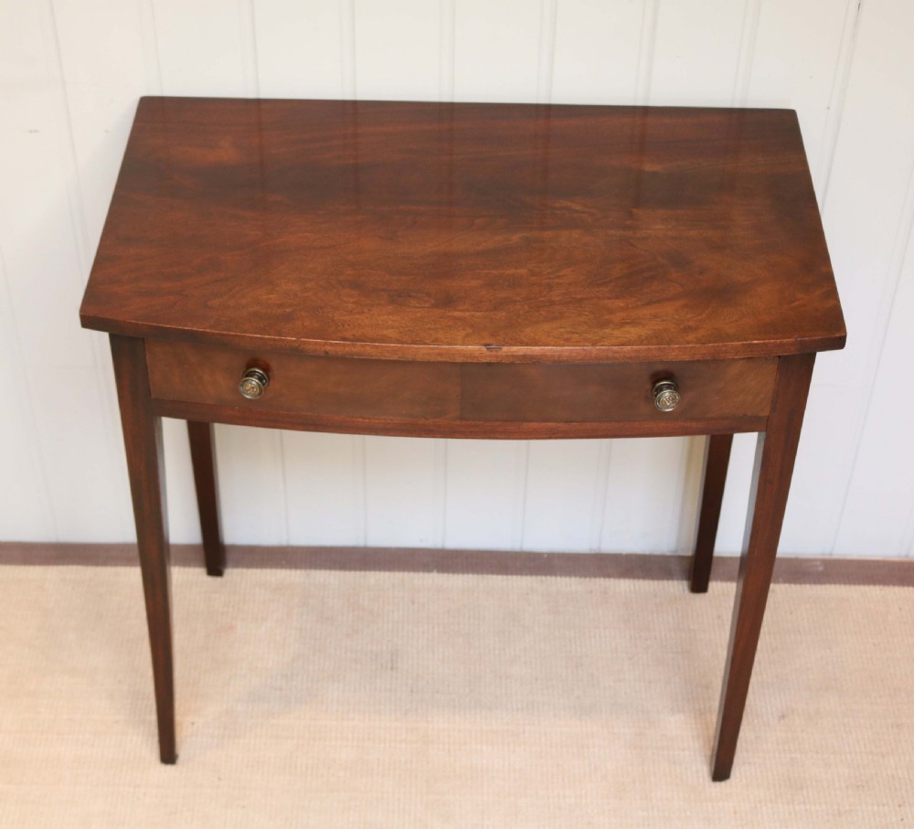 Edwardian Mahogany Bow Front Table  View VIII