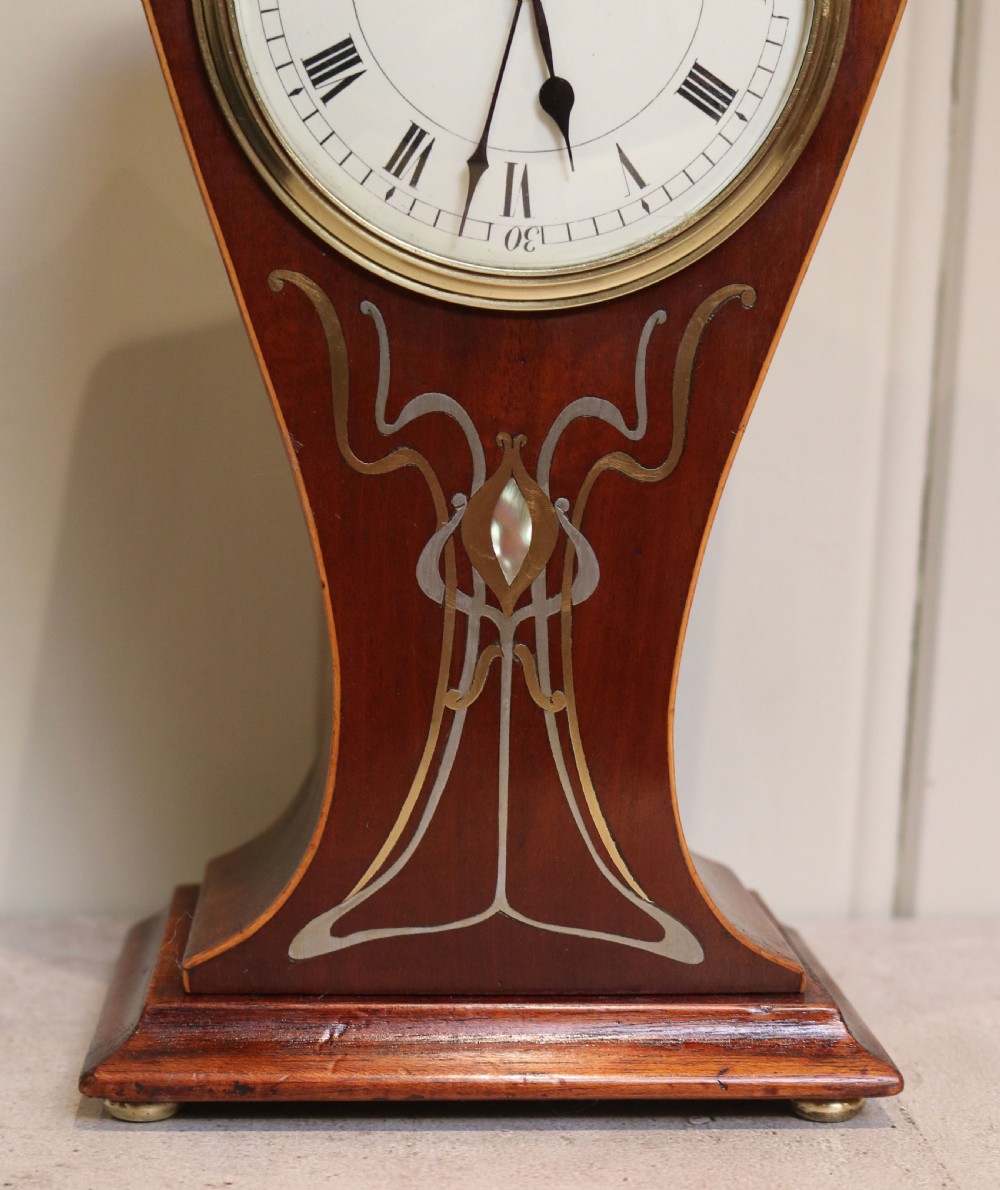 Mahogany Art Nouveau Mantel Clock (United Kingdom, c. 1900) View III