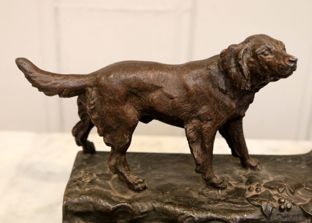 French Spelter Dog Ink Stand  View VI
