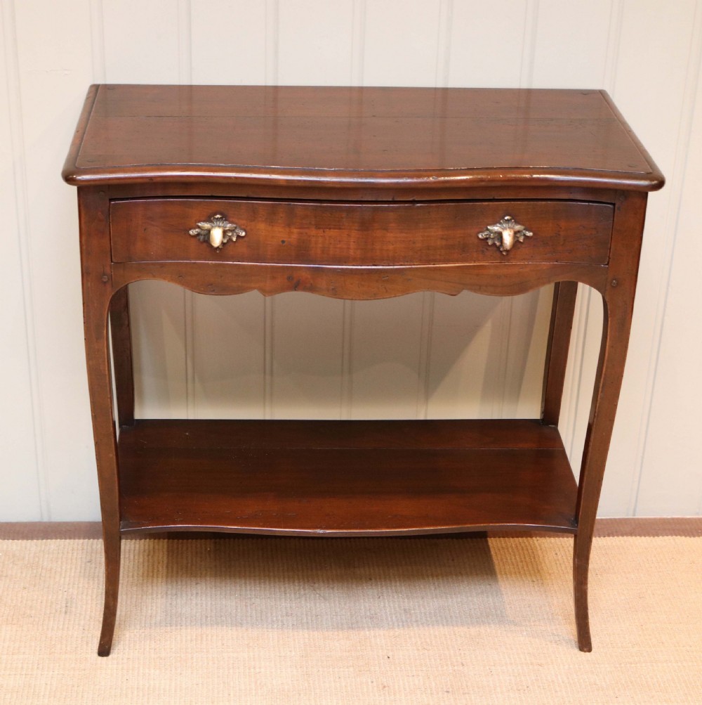 Rustic French Cherry Wood Side Table 
