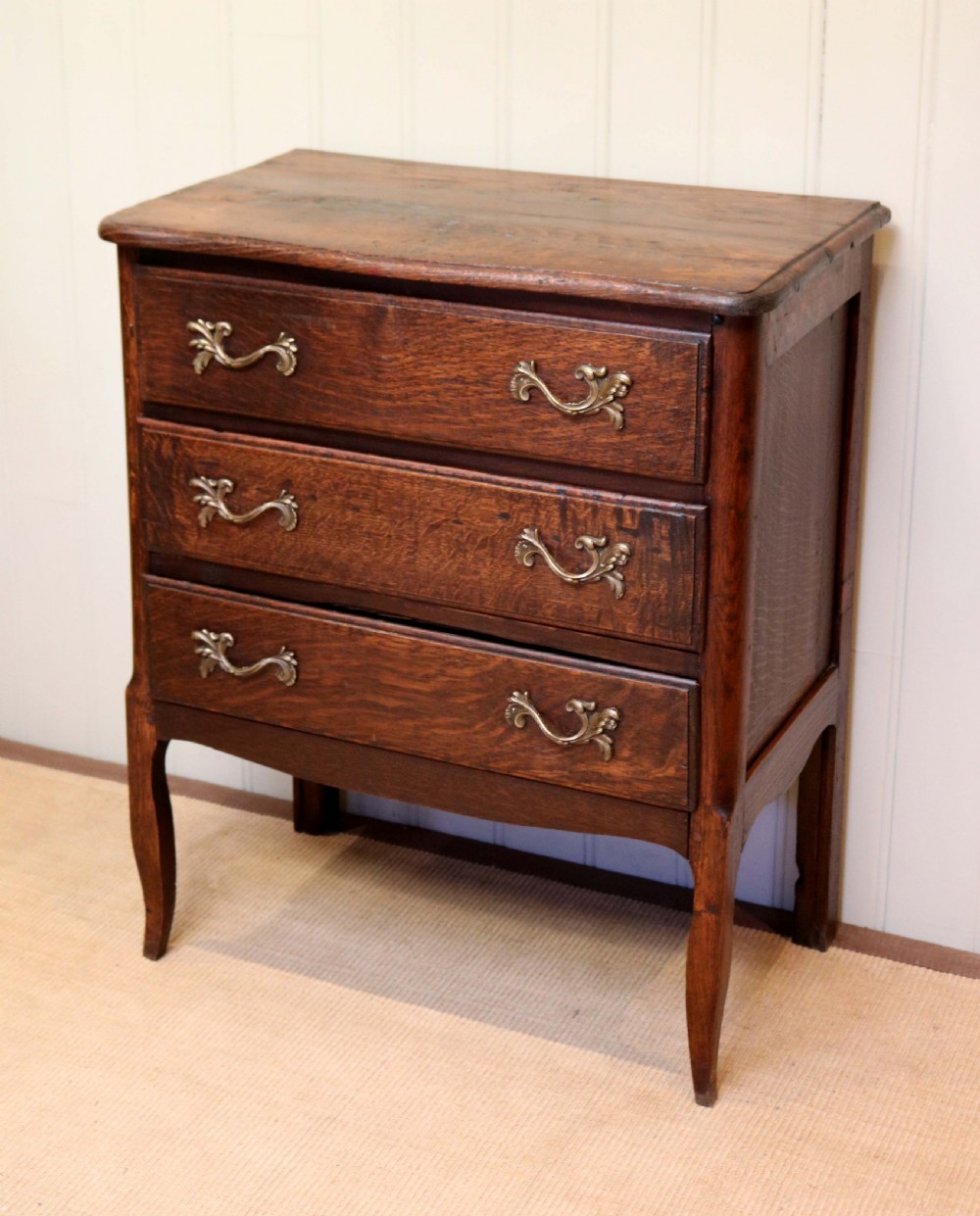 Small Proportioned Rustic Oak Chest Of Drawers View III