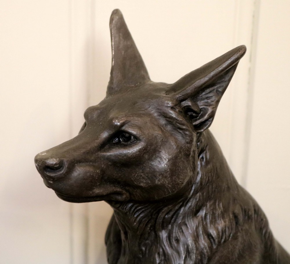 Art Deco Spelter German Shepherd View III
