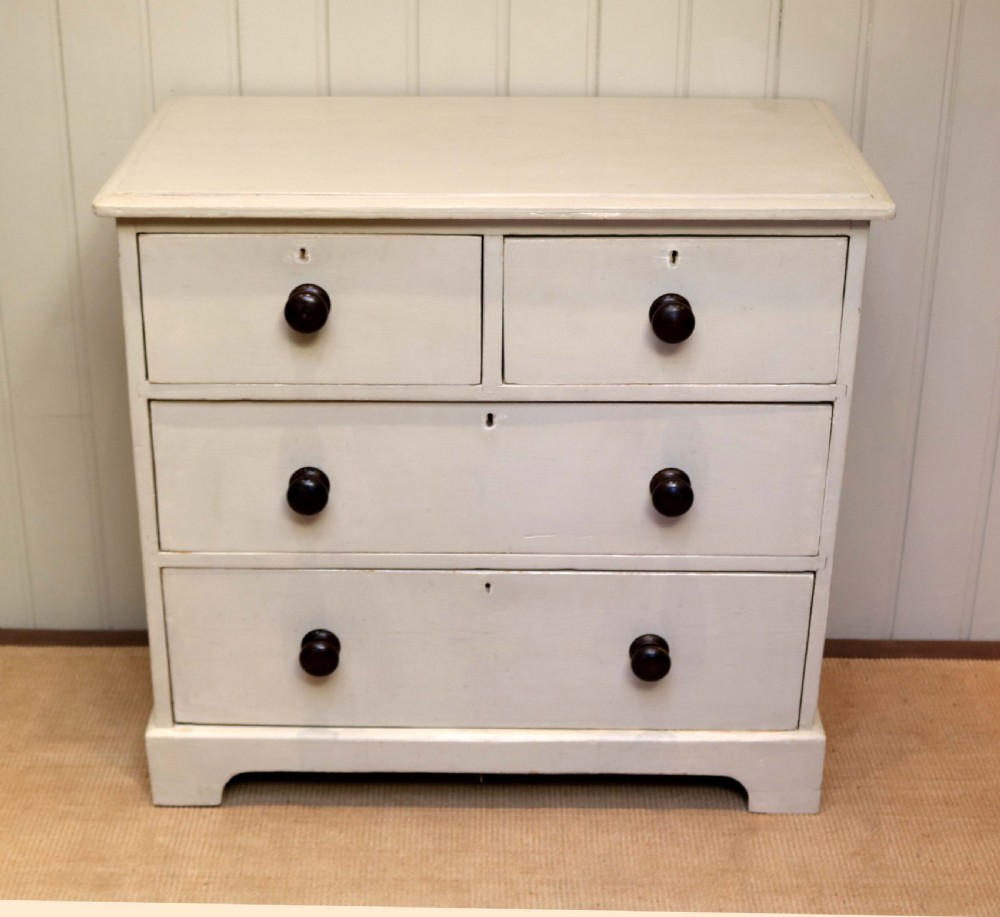 Small Proportioned Victorian Painted Chest Of Drawers