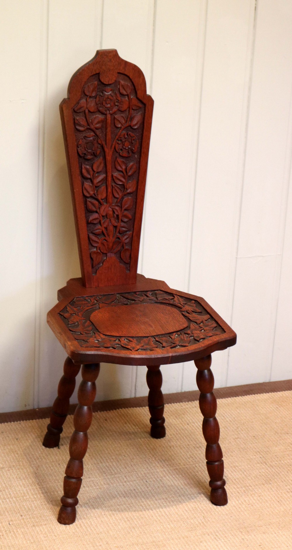 Carved Oak Spinning Chair View II