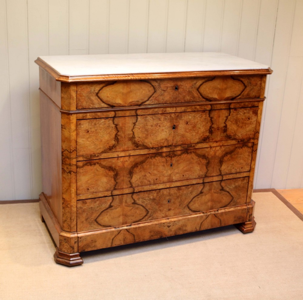 French Walnut Marble Top Commode View IV