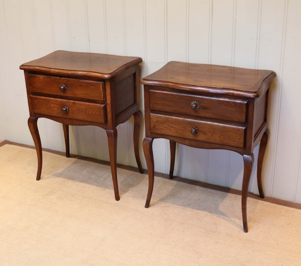 Pair Of French Oak Bedside Cabinets View II
