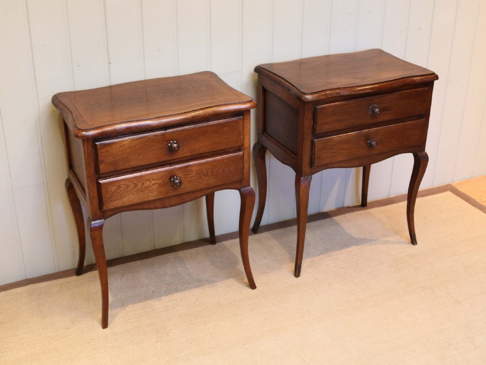 Pair Of French Oak Bedside Cabinets View III