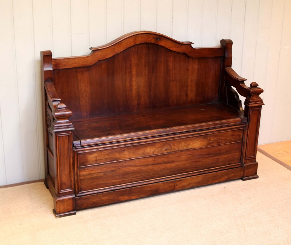 Late 19th Century French Cherry Wood Bench View II