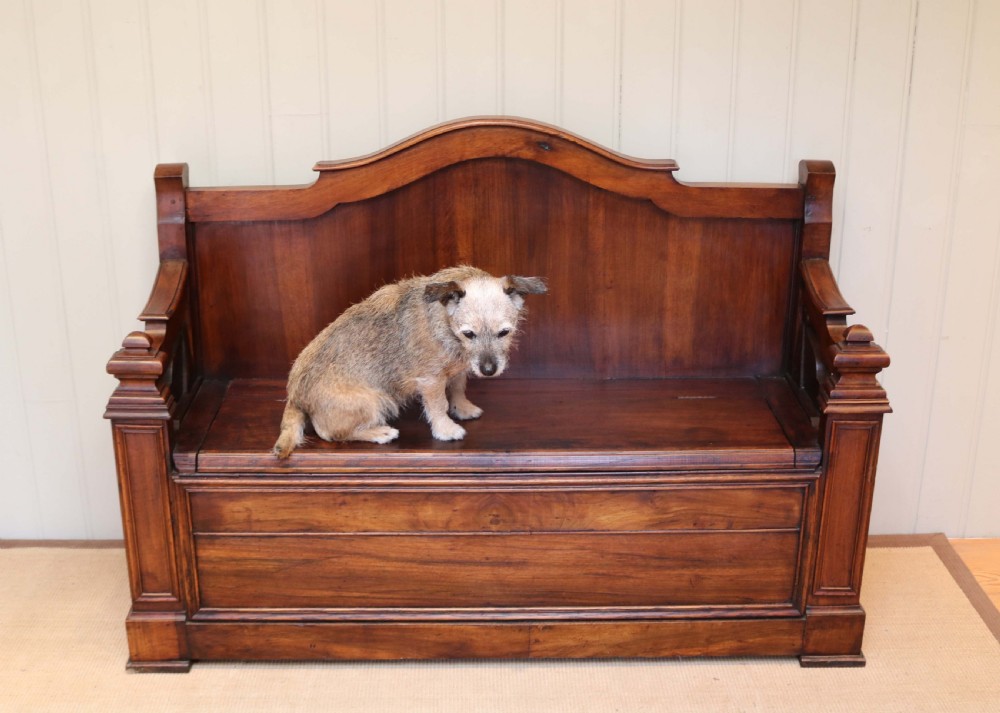 Late 19th Century French Cherry Wood Bench View IV