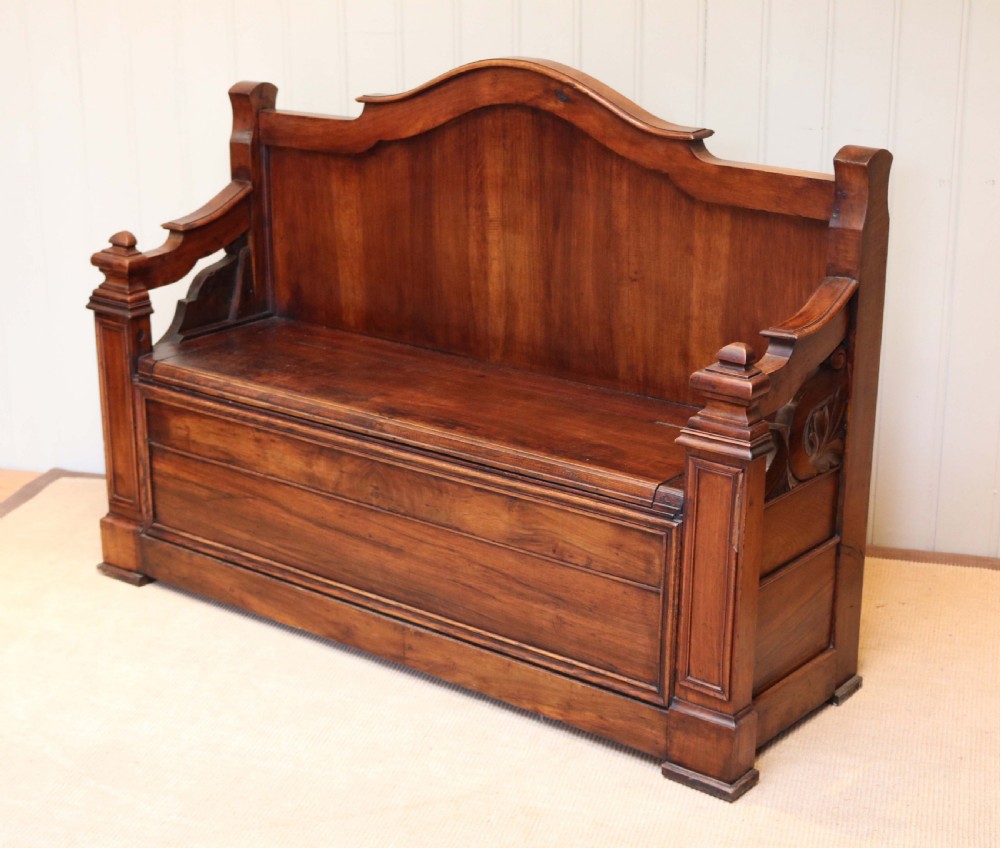 Late 19th Century French Cherry Wood Bench View VI