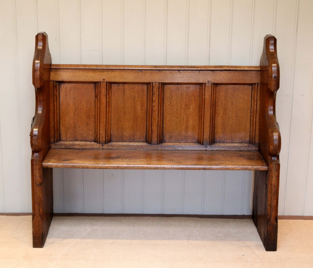 Solid Oak Church Pew