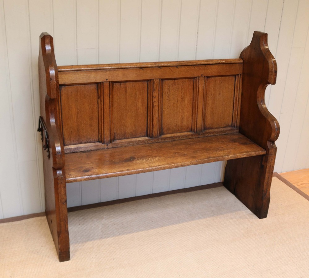 Solid Oak Church Pew View II