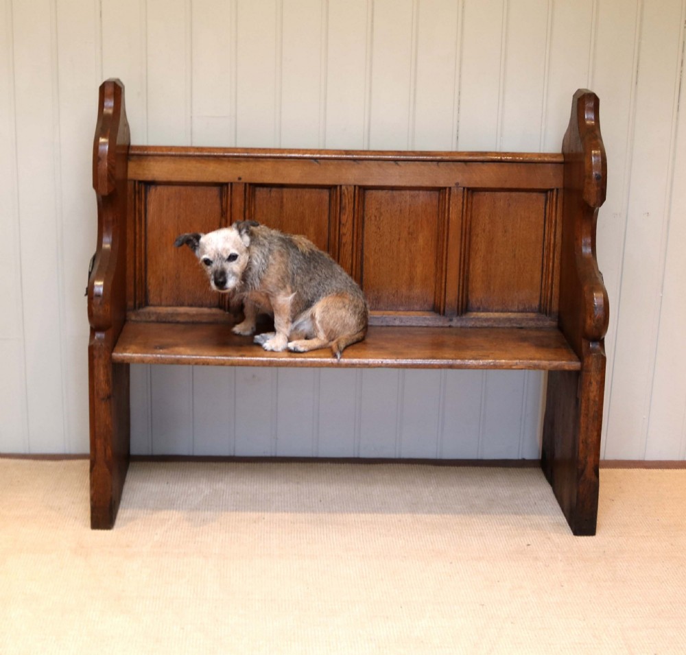 Solid Oak Church Pew View III