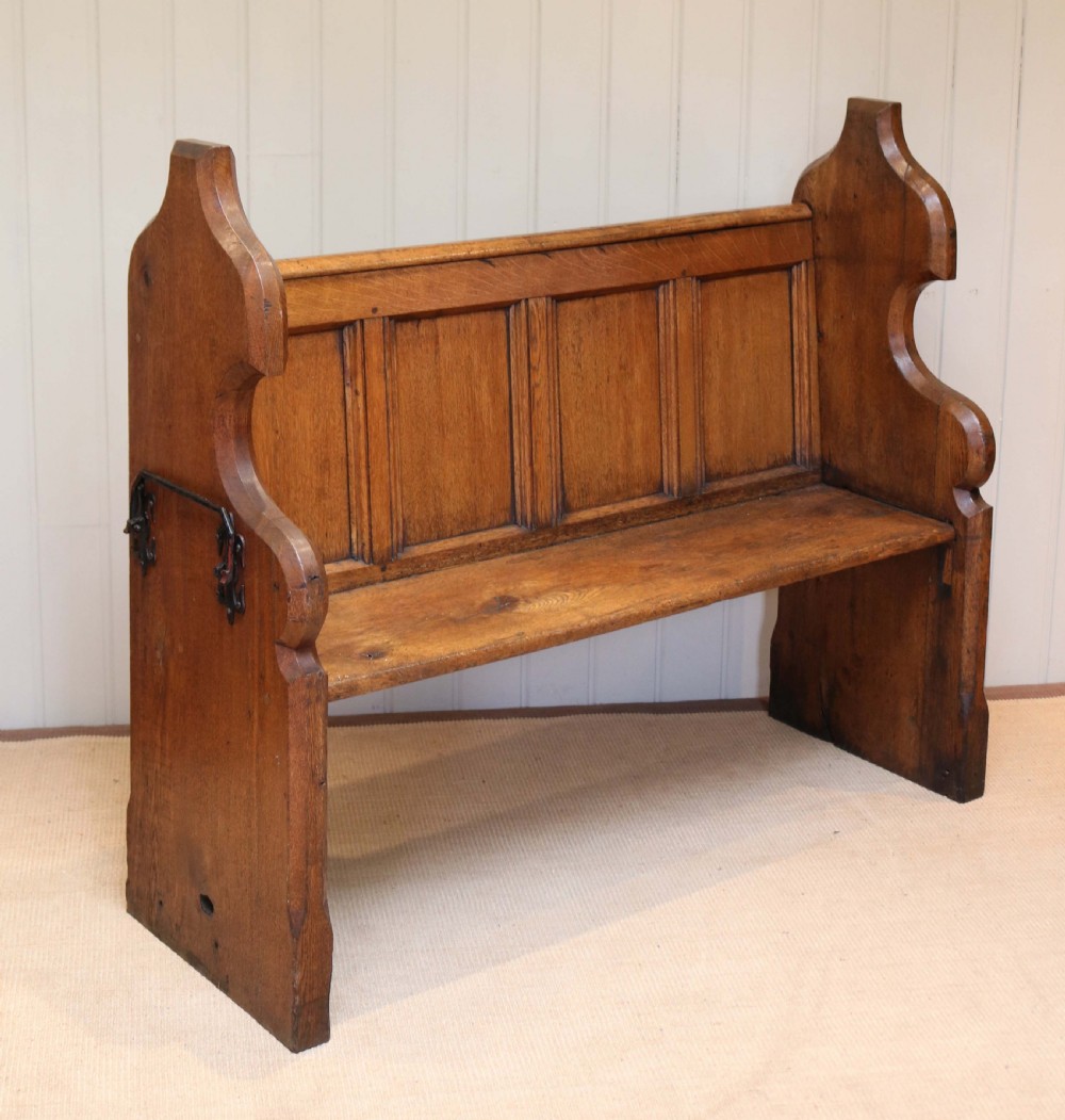 Solid Oak Church Pew View IV