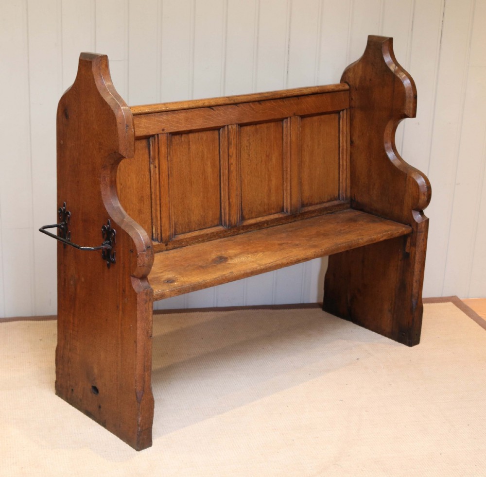 Solid Oak Church Pew View V