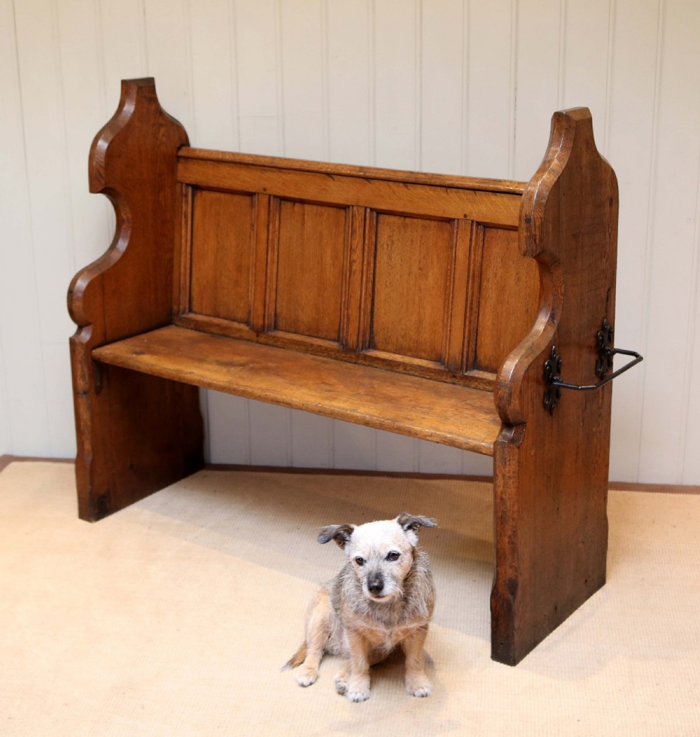 Solid Oak Church Pew View VII