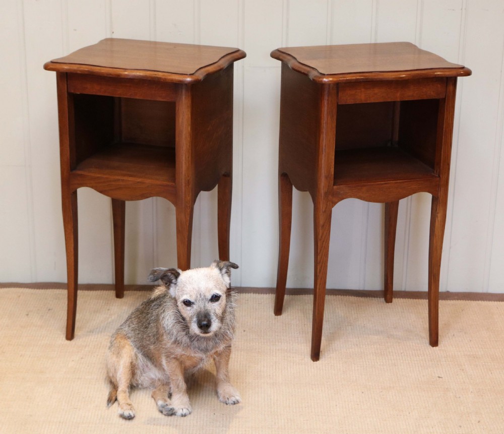 Pair Of French Oak Bedside Cabinets View V