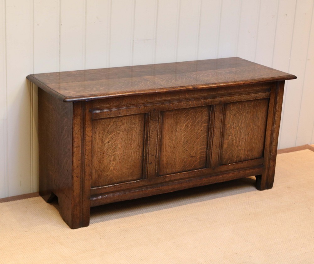 1920s Solid Oak Coffer View II