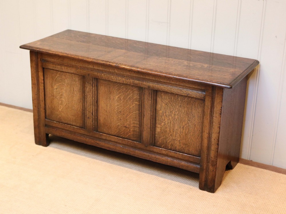 1920s Solid Oak Coffer View III
