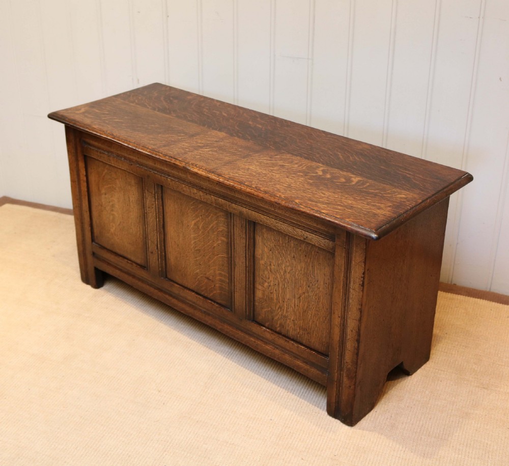 1920s Solid Oak Coffer View VIII