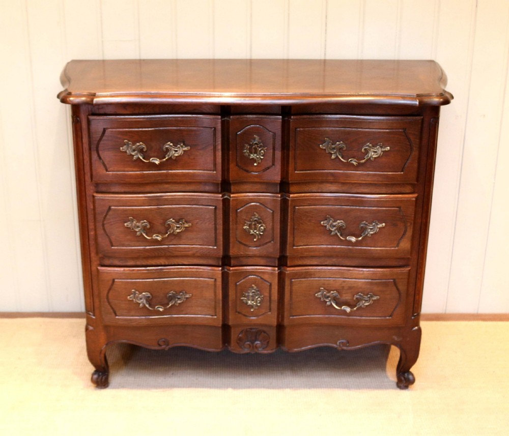 French Oak Serpentine Chest Of Drawers View V